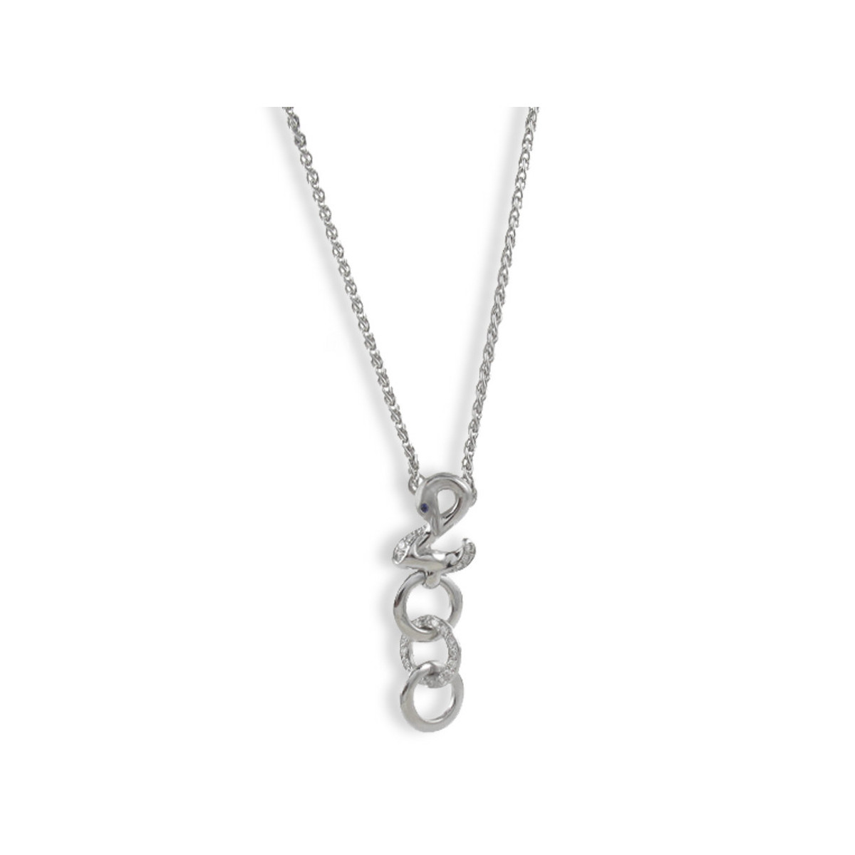 WHITE GOLD SWAN CARRERA AND CARRERA NECKLACE