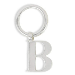 LLAVERO PLATA LETRA B