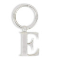 SILVER KEYCHAIN E