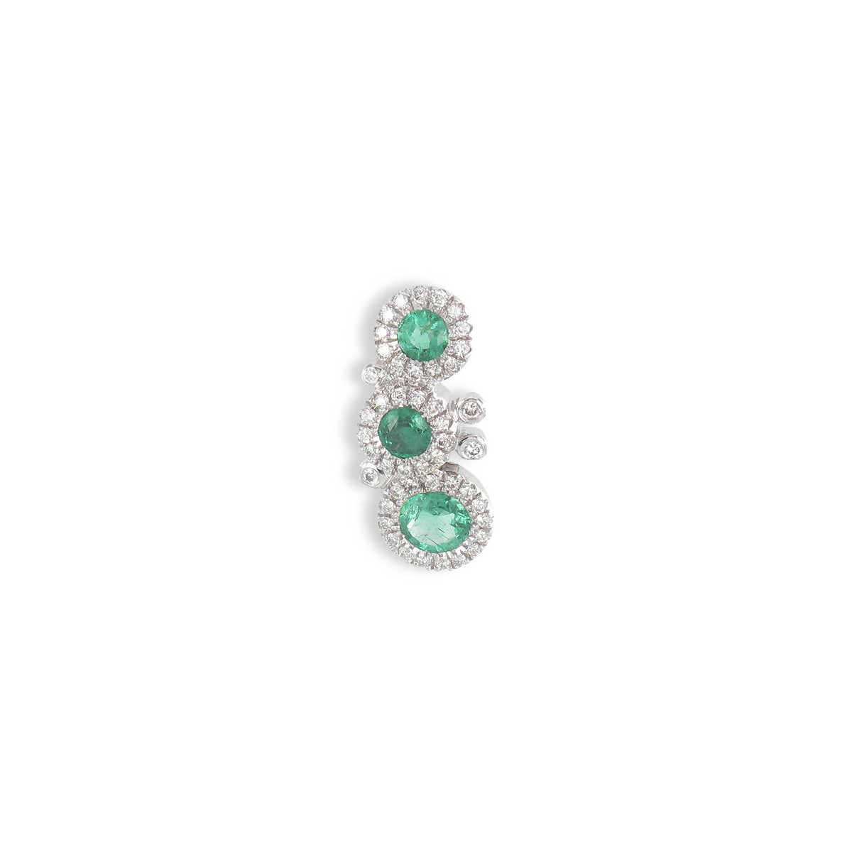 GOLD PENDANT EMERALD AND DIAMONDS