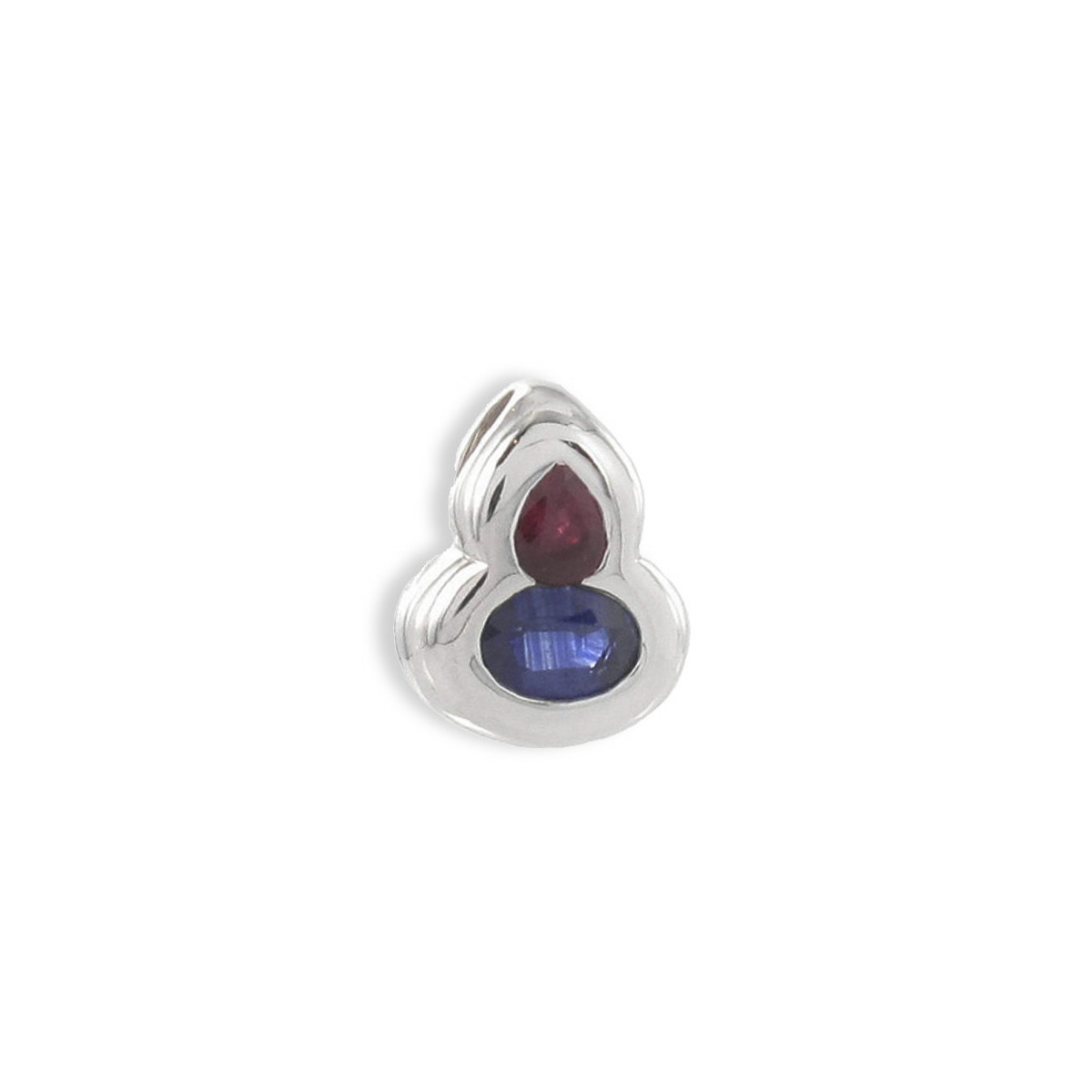 WHITE GOLD COLORED STONE PENDANT