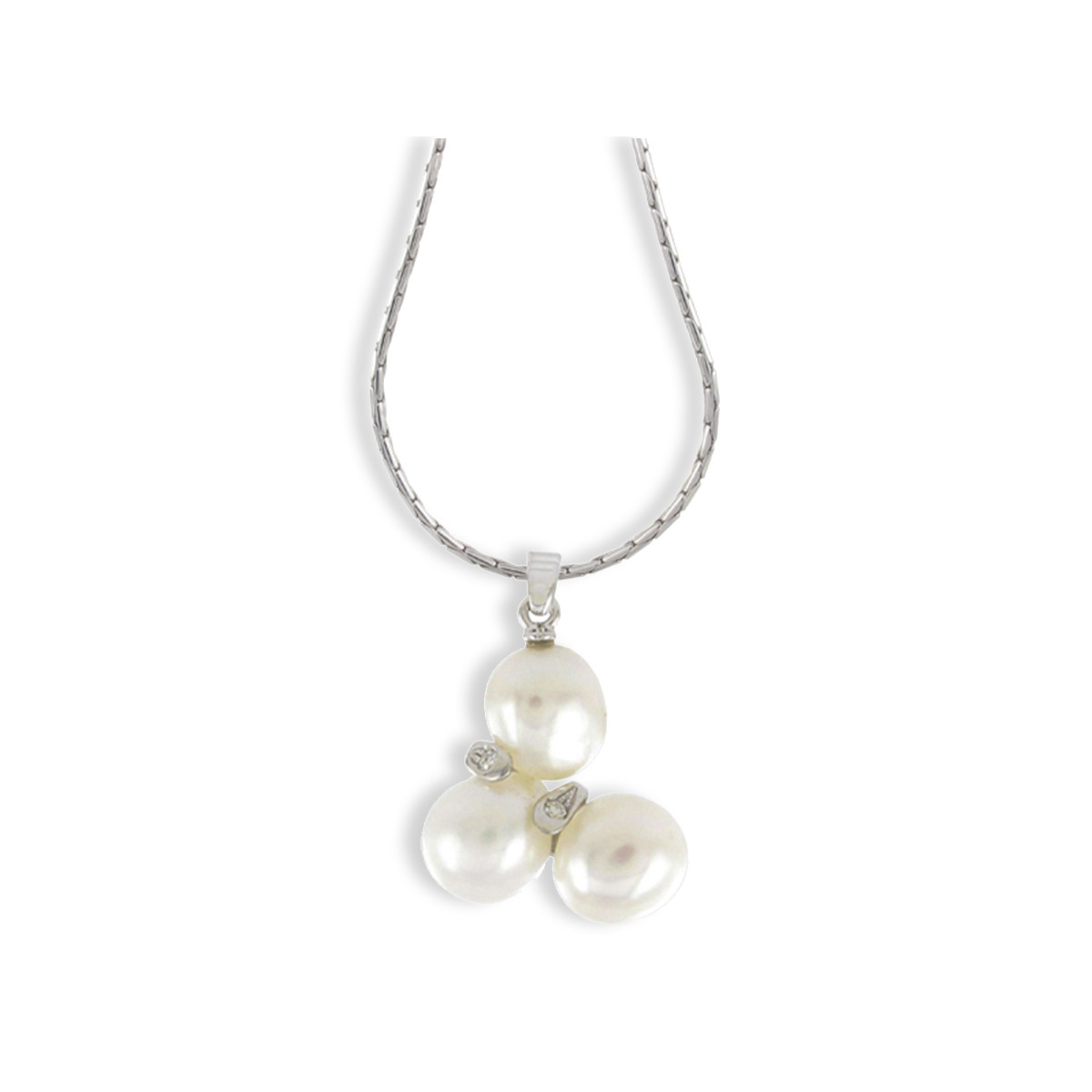 GOLD PEARLS AND DIAMONDS PENDANT