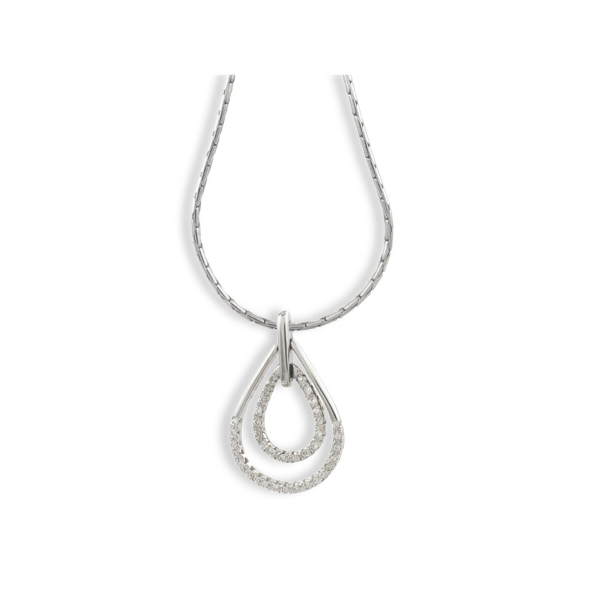 WHITE GOLD PENDANT AND DIAMONDS