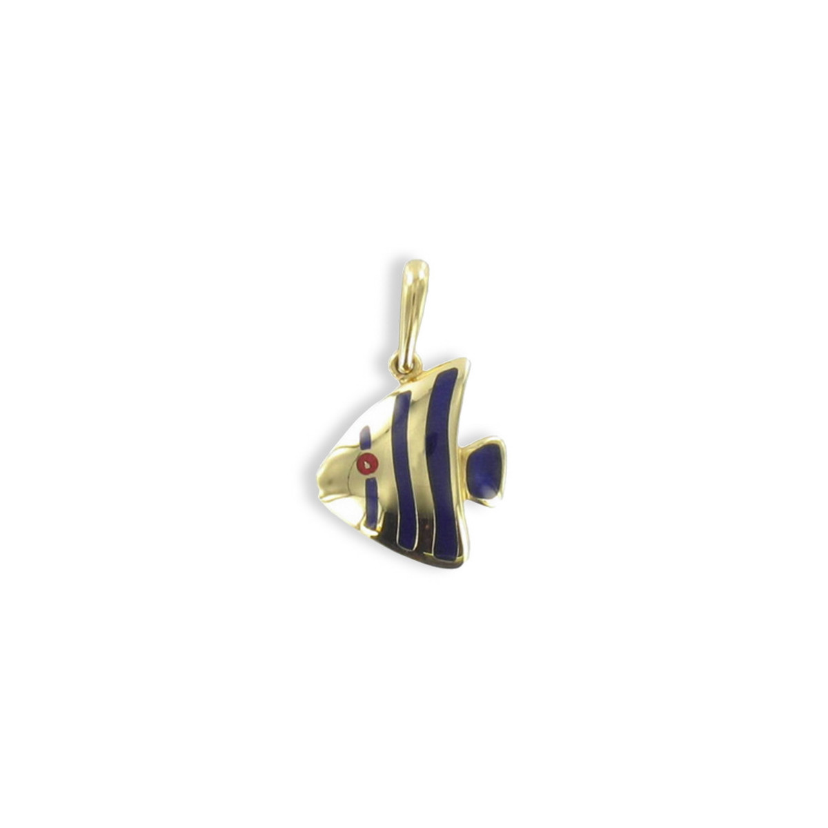 YELLOW GOLD ENAMEL PENDANT