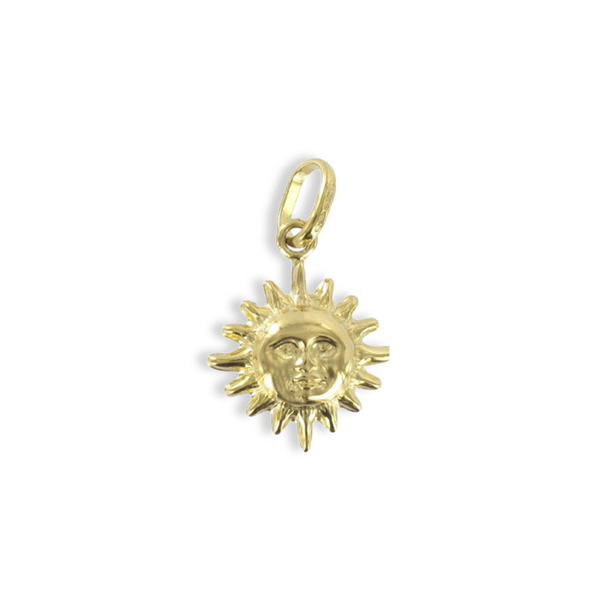 GOLD SUN WITH FACE PENDANT