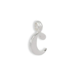 SOLID INITIAL SILVER PENDANT
