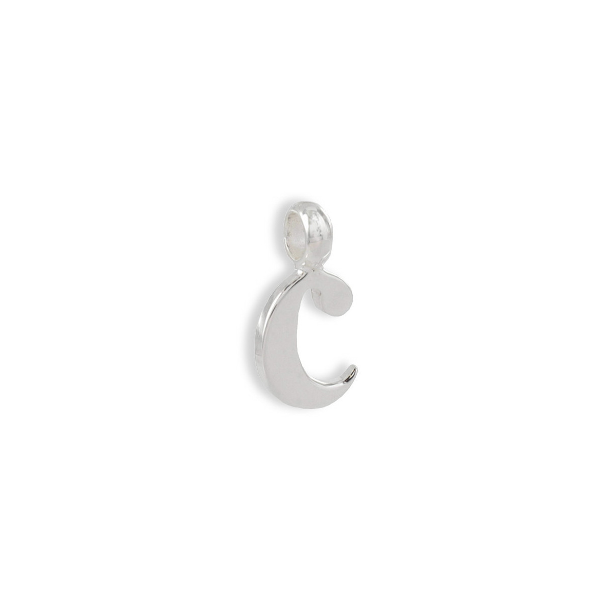 SOLID INITIAL SILVER PENDANT