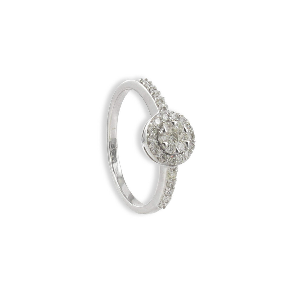 ANILLO ORO BLANCO Y 27 DIAMANTES