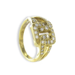 GOLD AND DIAMONDS LINK RING