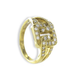 ANILLO ESLABONES ORO Y DIAMANTES