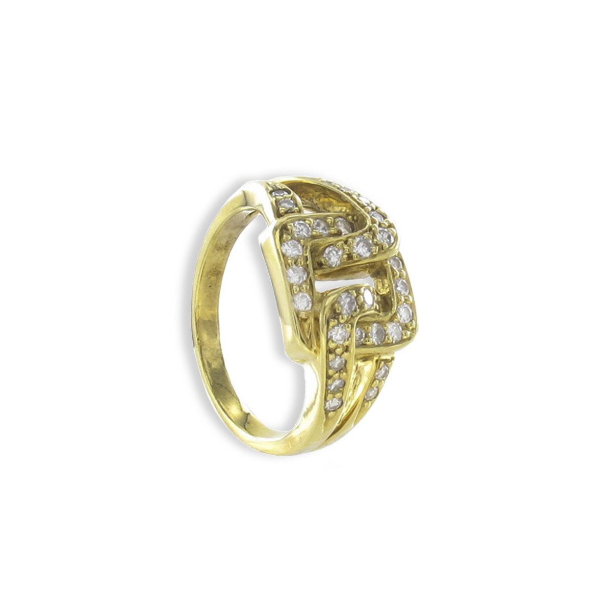 GOLD AND DIAMONDS LINK RING