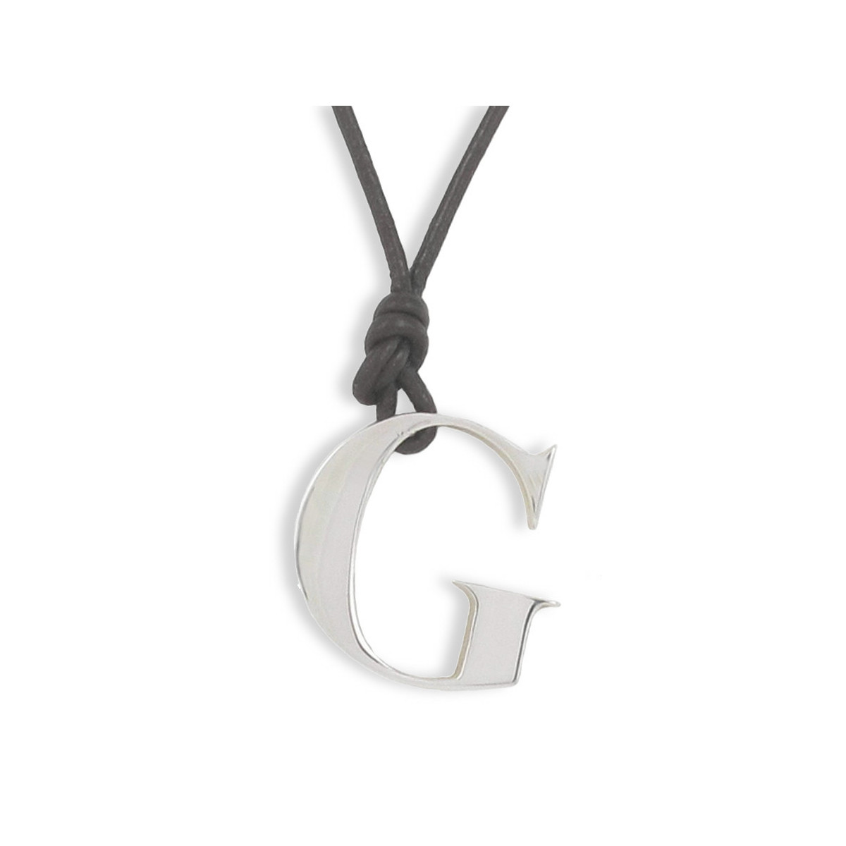 G initial online necklace silver