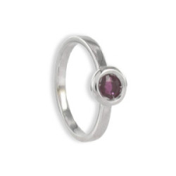 WHITE GOLD RING WITH RUBY 0.30 KTES