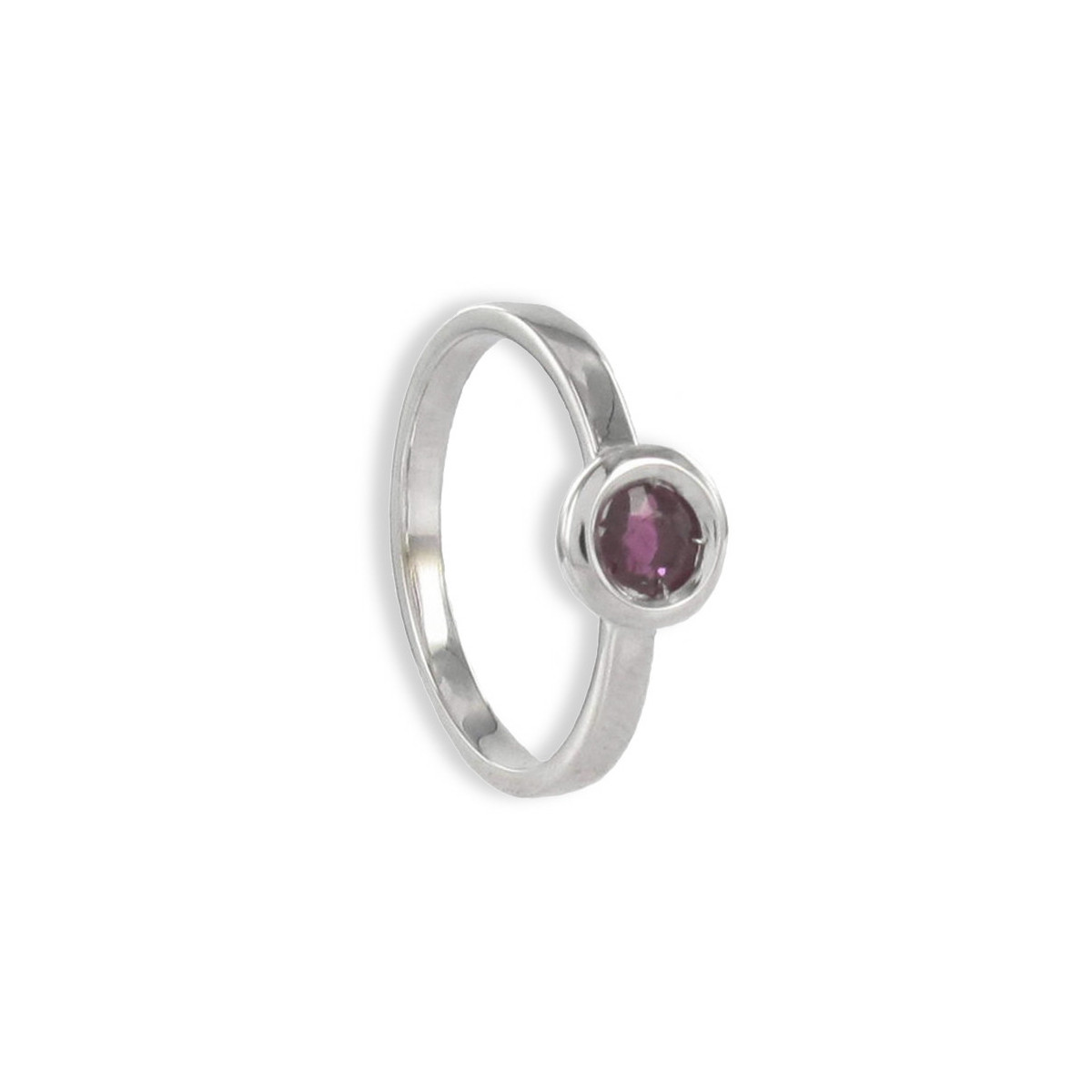 WHITE GOLD RING WITH RUBY 0.30 KTES
