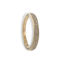 DOUBLE ROW GOLD RING WITH DIAMONDS