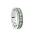 44 EMERALDS AND DIAMONDS GOLD RING