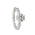 SOLITARIO ORO BLANCO 18K CON DIAMANTE 0,91 CT Y 6 GARRAS
