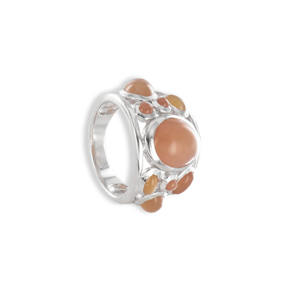 ANILLO PLATA CON 9 PIEDRAS LUNA