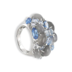 ANILLO PLATA PIEDRAS LUNA Y TOPACIOS