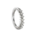 MEDIA ALIANZA DE 7 DIAMANTES EN ORO BLANCO 18K 0,30 CT