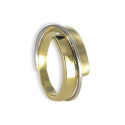 RING YELLOW GOLD AND RHODIUM WHITE GOLD