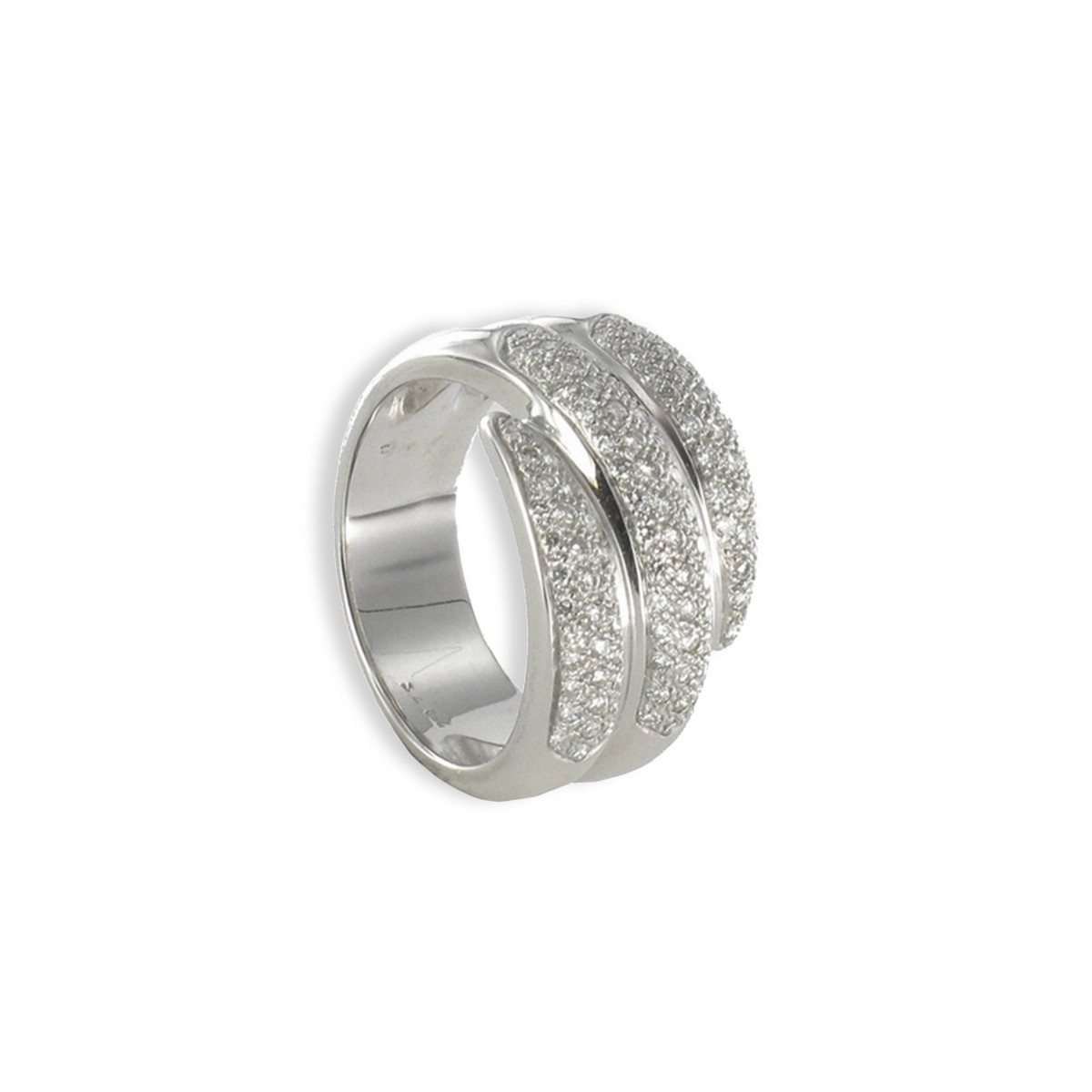 ANELL OR AMB PAVE DIAMANTS 0,76 KTES