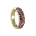GOLD AND PINK SAPPHIRES RING