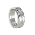 HALF WIDE ALLIANCE RING WITH DIAMONDS