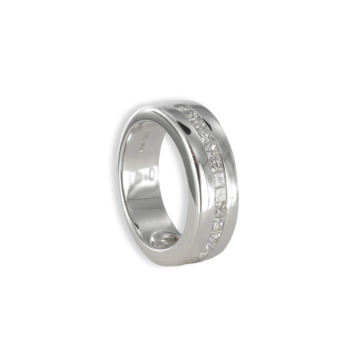 HALF WIDE ALLIANCE RING WITH DIAMONDS