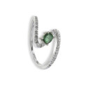 GOLD EMERALD AND 18 DIAMONDS RING