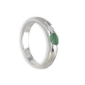 GOLD RING WITH EMERALD 0.33 KTES