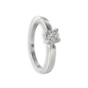 SOLITARIO DE COMPROMISO ORO BLANCO 18 K CON DIAMANTE 0,30 K SOLITARIO DE COMPROMISO ORO BLANCO 18 K CON DIAMANTE 0,30 K