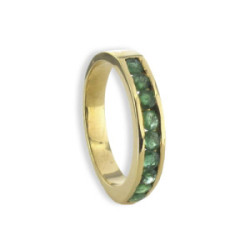 YELLOW GOLD RING WITH EMERALDS