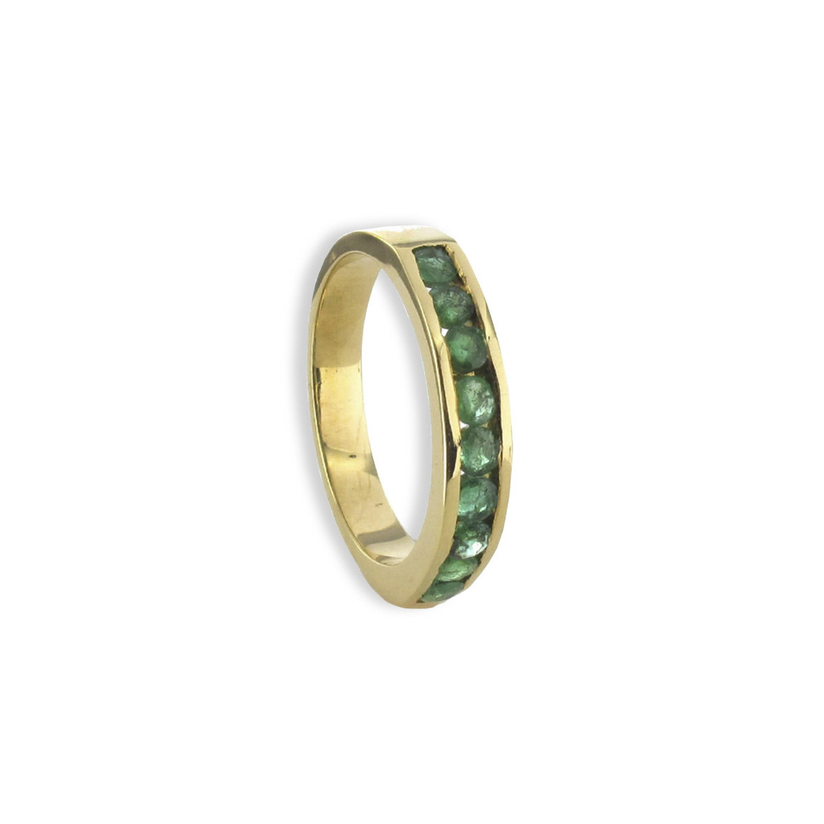 YELLOW GOLD RING WITH EMERALDS