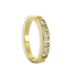 GOLD HALF RING 7 DIAMONDS