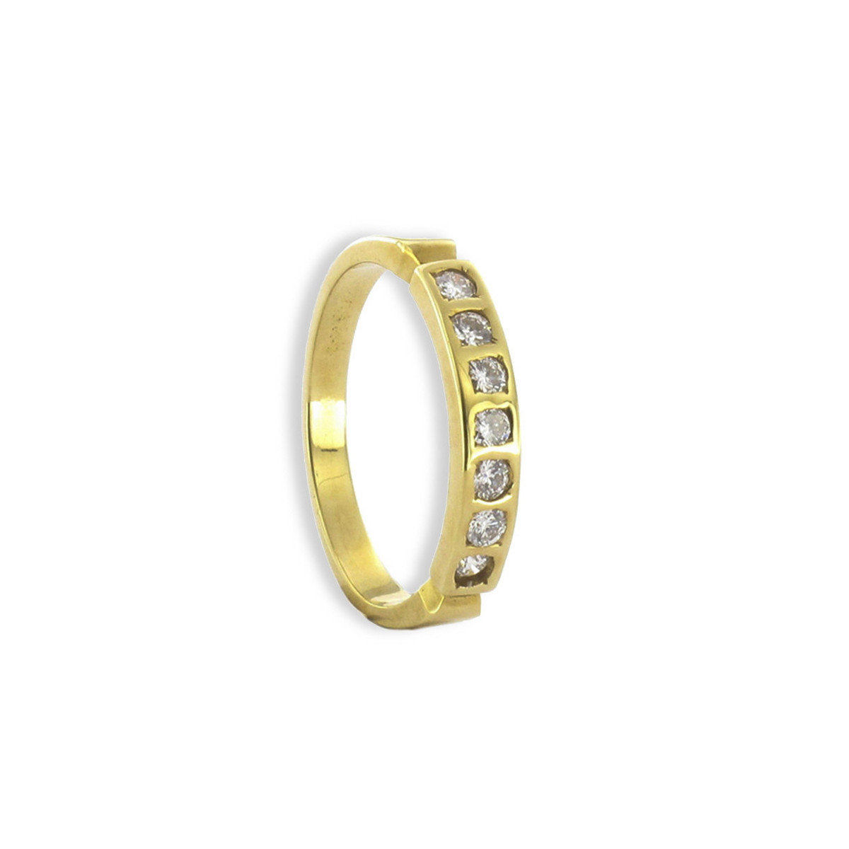 GOLD HALF RING 7 DIAMONDS