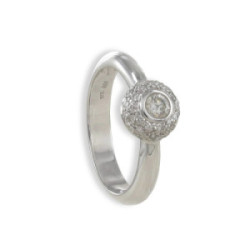 CENTRAL MOTIF RING WITH DIAMONDS