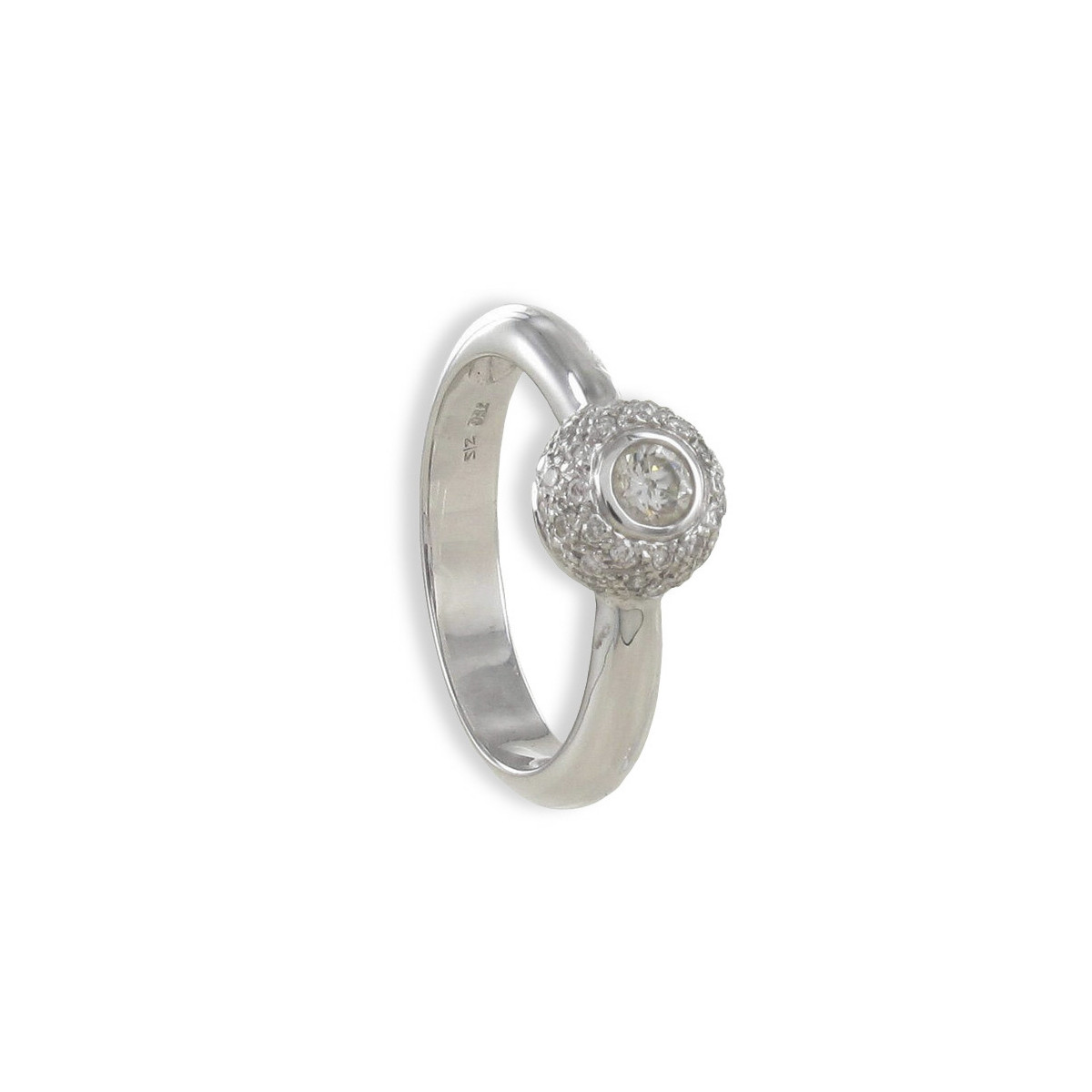 CENTRAL MOTIF RING WITH DIAMONDS