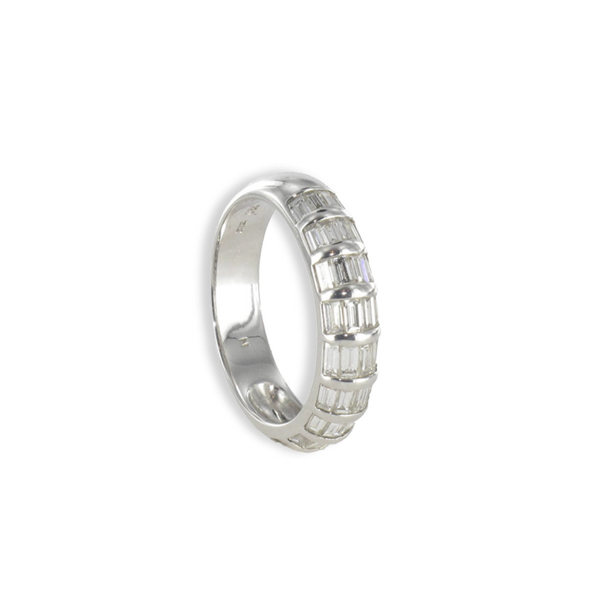 WHITE GOLD DIAMOND RING SIZE BAGUETTE