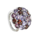 GOLD DIAMONDS AND 18 COLORS STONES RING
