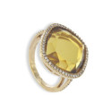 ANELL OR QUARS I DIAMANTS