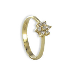 ANILLO ORO 18 KTES DIAMANTES 0,21 KTES