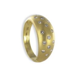 YELLOW GOLD RING WITH DIAMONDS 0,41 KTES