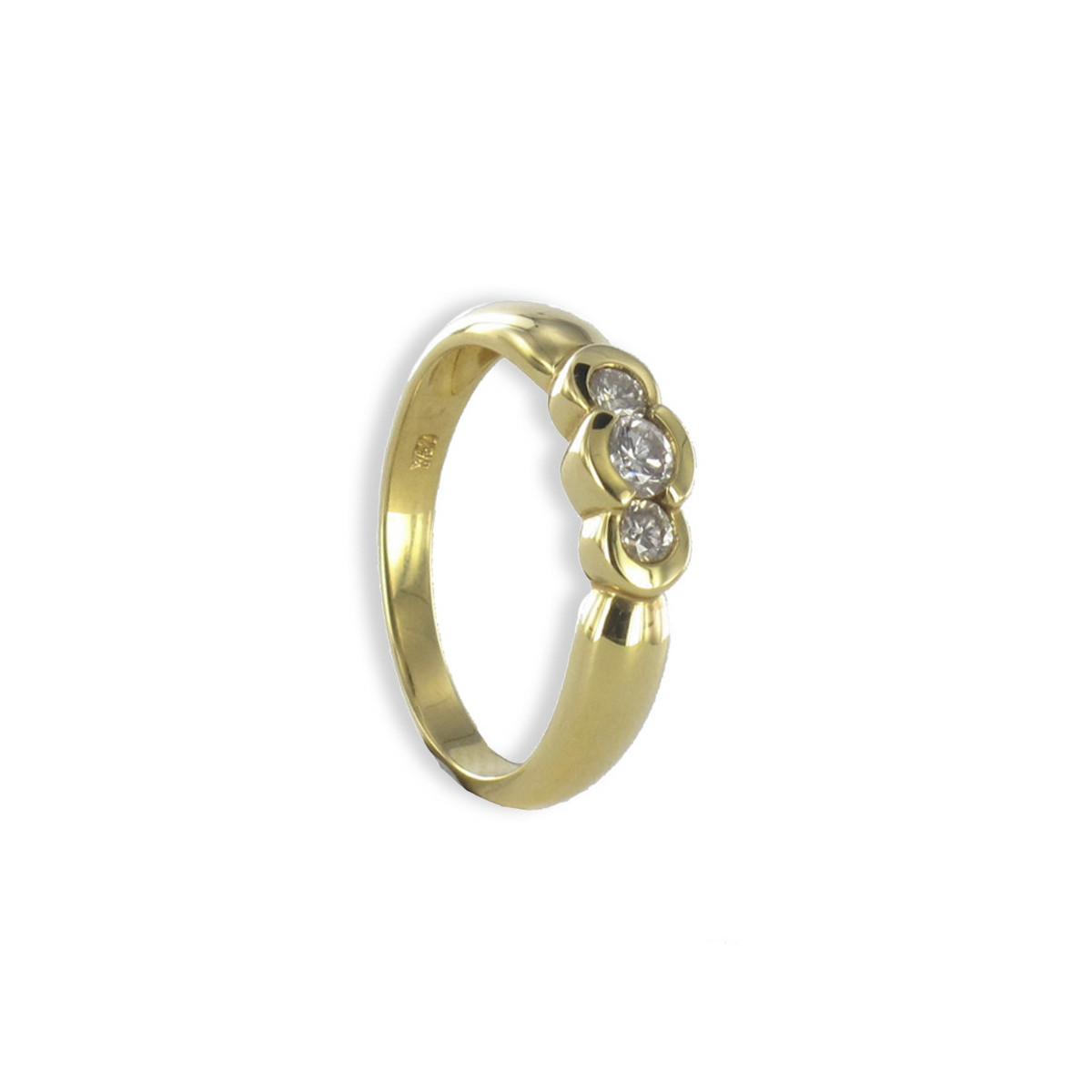 ANILLO ORO AMARILLO 3 DIAMANTES