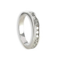 MEDIA ALIANZA DE 12 DIAMANTES EN ORO BLANCO 18K 0,40 CT