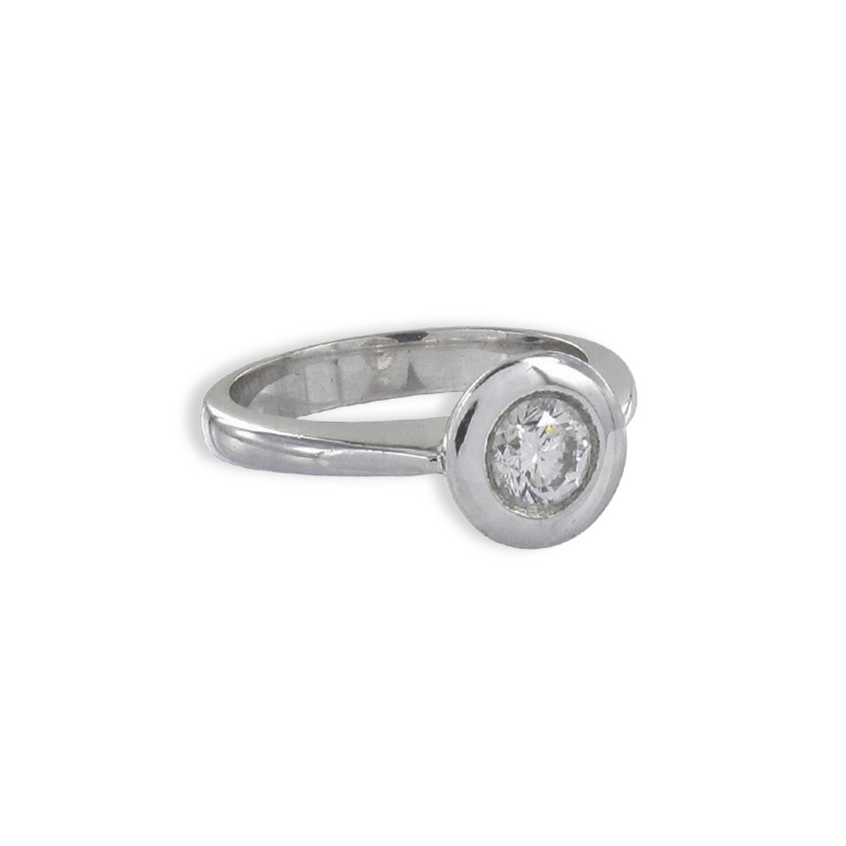 SOLITARIO ORO BLANCO 18K CON DIAMANTE NATURAL 0,60 CT