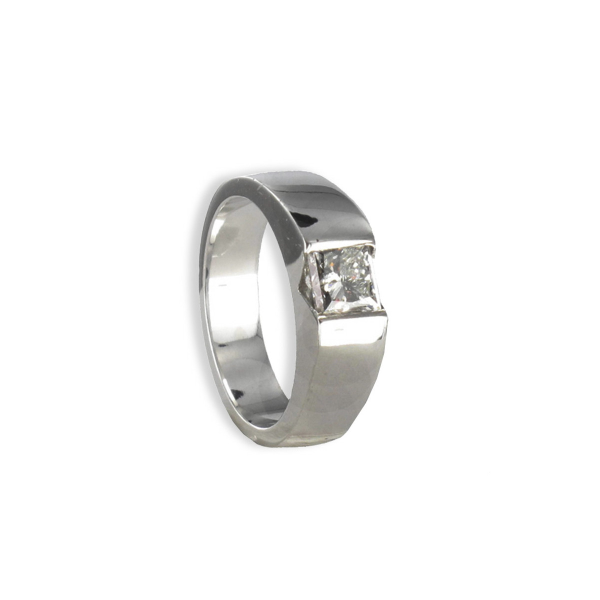 SOLITAIRE WHITE GOLD PRINCESS VS1
