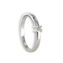 RING WITH SOLITAIRE DIAMOND 4 CLAWS