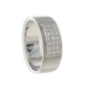 MATT GOLD RING PAVE DIAMONDS