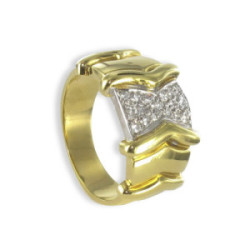 RING 2 GOLD AND SMALL DIAMONDS